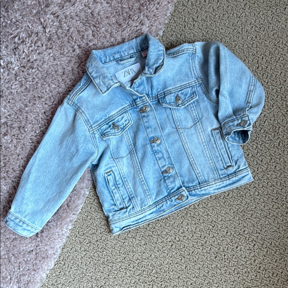 Zara Blue Jean Jacket Classic Denim Style